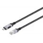 Manhattan USB-C na Gigabitowy Ethernet RJ45 kabel sieciowy 2 m czarny/srebrny