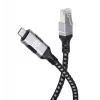 Manhattan USB-C na Gigabitowy Ethernet RJ45 kabel sieciowy 2 m czarny/srebrny
