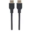Kabel Manhattan HDMI 4K@60Hz z Ethernetem - CL3, 1m, do montażu w ścianie, do wszystkich zastosowań 4K i 1080p/HD - podczas modernizacji lub przygotowany na przyszłość, wtyk męski na wtyk męski, czarny, Ultra HD 4K x 2K, dożywotnia gwarancja, Premium High Speed