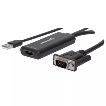 Konwerter VGA i USB-A na HDMI Manhattan 152426
