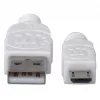 Kabel Manhattan USB-A na Micro-USB, 1,8 m, wtyk męski na wtyk męski, 480 Mb/s (USB 2.0), Hi-Speed USB, biały, dożywotnia gwarancja