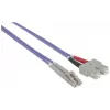 Intellinet kabel światłowodowy krosowy, OM4, LC/SC, 2 m, fioletowy, duplex, wielomodowy, 50/125 µm, LSZH, światłowód, dożywotnia gwarancja