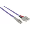 Intellinet Fiber Optic Patch kabel, OM4, LC/SC, 1m, Violet, Duplex, Multimode, 50/125 µm, LSZH, Fibre, Lifetime Warranty