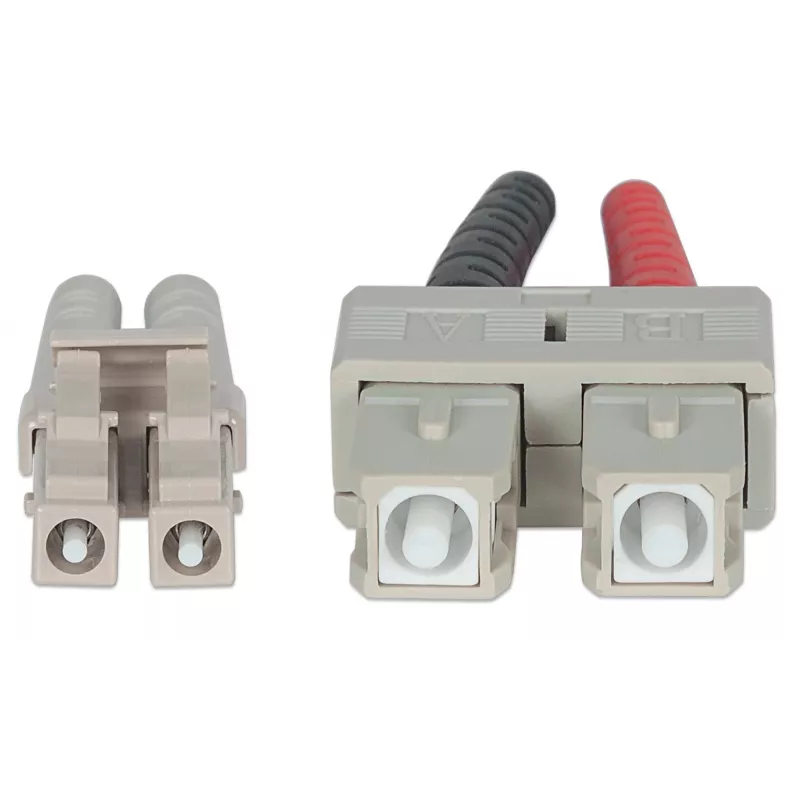 Intellinet Fiber Optic Patch kabel, OM4, LC/SC, 1m, Violet, Duplex, Multimode, 50/125 µm, LSZH, Fibre, Lifetime Warranty