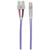 Intellinet Fiber Optic Patch kabel, OM4, LC/SC, 1m, Violet, Duplex, Multimode, 50/125 µm, LSZH, Fibre, Lifetime Warranty