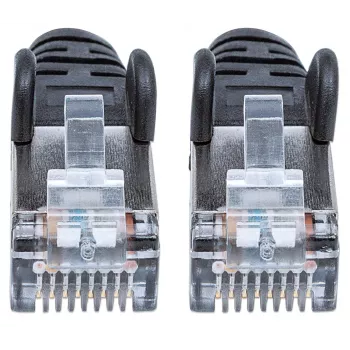 Intellinet sieciowy Patch kabel, Cat6, 5m, Czarny, Miedź, S/FTP, LSOH/LSZH, PVC, RJ45, Pozłacane Styki, Snagless, Booted, Dożywotnia Gwarancja