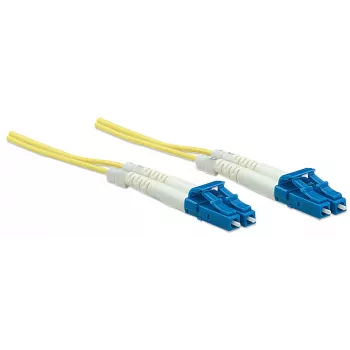 Intellinet światłowodowy kabel krosowy, OS2, LC/LC, 3 m, żółty, duplex, jednomodowy, 9/125 µm, LSZH, światłowód, dożywotnia gwarancja