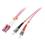 Lindy 46353 kabel InfiniBand/światłowodowy 5 m LC ST Różowy