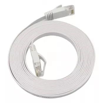 Kabel sieciowy Microconnect V-UTP6A03W-FLAT-LSZH 3m Cat6a U/UTP 10000 Mbit/s biały