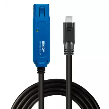 Lindy 43381 Kabel USB USB 3.2 Gen 1 (3.1 Gen 1) 8 m USB C USB A Czarny, Niebieski