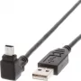 Techly USB 2.0 Kabel A Męski / Mini B Męski 90° 1.8 m Czarny ICOC MUSB-AA-018ANG