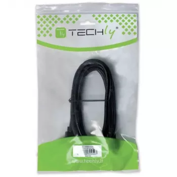 Techly USB 2.0 Kabel A Męski / Mini B Męski 90° 1.8 m Czarny ICOC MUSB-AA-018ANG