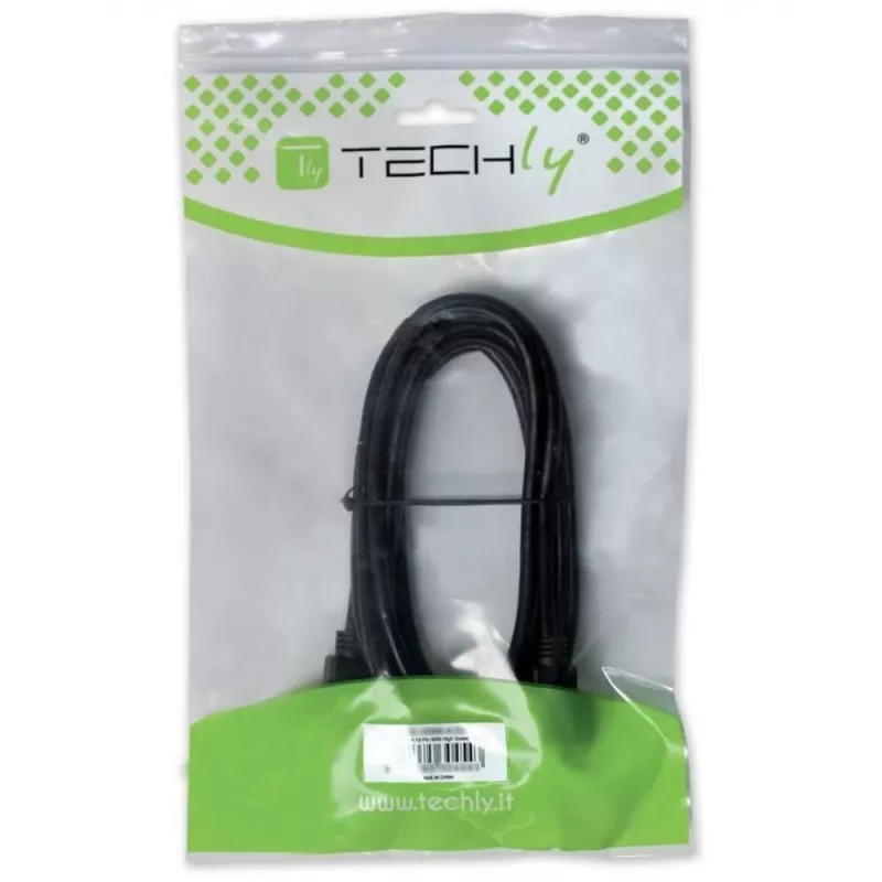 Techly USB 2.0 Kabel A Męski / Mini B Męski 90° 1.8 m Czarny ICOC MUSB-AA-018ANG
