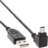 Techly USB 2.0 Kabel A Męski / Mini B Męski 90° 1.8 m Czarny ICOC MUSB-AA-018ANG