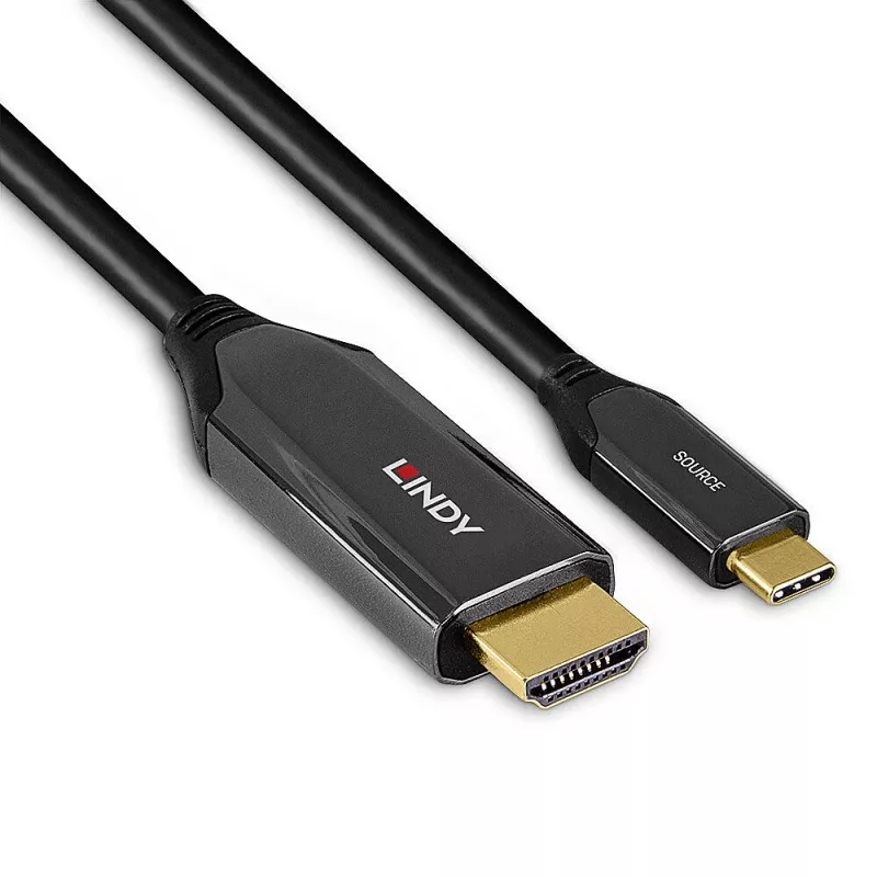 Kabel przejściowy Lindy USB Type C do HDMI 8K60, 1 m