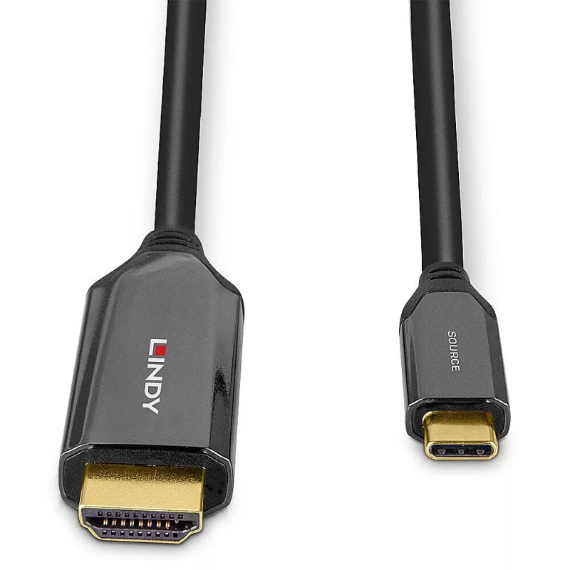 Kabel przejściowy Lindy USB Type C do HDMI 8K60, 1 m