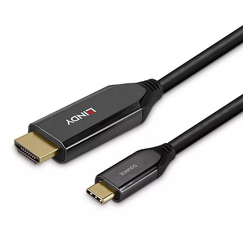 Kabel przejściowy Lindy USB Type C do HDMI 8K60, 1 m