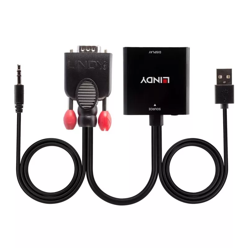 Konwerter VGA i Audio na HDMI Lindy 38284