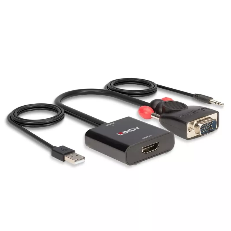 Konwerter VGA i Audio na HDMI Lindy 38284