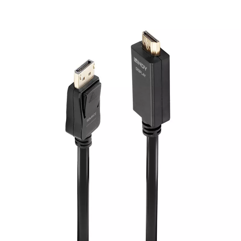 Kabel Lindy DisplayPort na HDMI 0,5 m 10,2 G