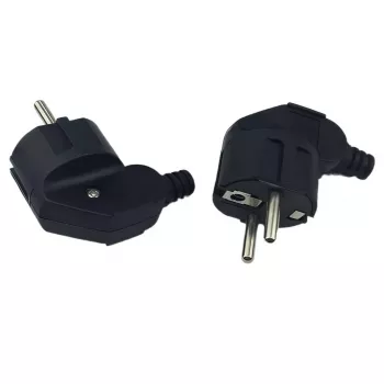 MicroConnect MC-GRUA-B kątowa wtyczka zasilająca Schuko, czarna