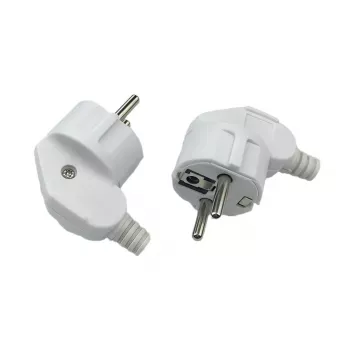 Kątowa wtyczka zasilająca Schuko MicroConnect MC-GRUA-W, biała