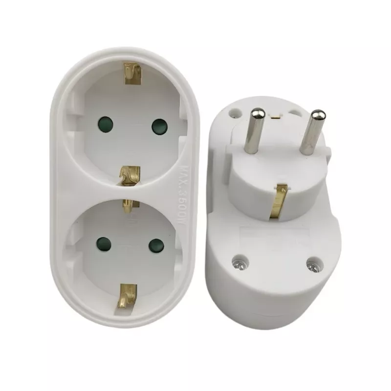 Rozgałęźnik zasilania MicroConnect PESCHPLUG2 — adapter sieciowy Schuko z 2 wyjściami