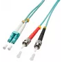 Lindy 5,0 m OM3 LC - ST Duplex kabel InfiniBand/światłowodowy 5 m Turkusowy
