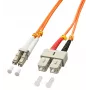 Kabel światłowodowy Lindy 1.0m OM2 LC - SC Duplex InfiniBand/światłowód 1 m pomarańczowy