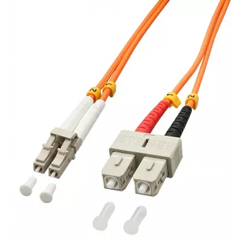 Lindy LC/SC 2m kabel InfiniBand/światłowodowy Wielokolorowy, Pomarańczowy