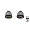 Kabel HDMI z Ethernetem Manhattan 8K@60Hz 2m wzmacniany plecionką męski do męskiego czarny