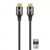 Kabel HDMI z Ethernetem Manhattan 8K@60Hz 2m wzmacniany plecionką męski do męskiego czarny