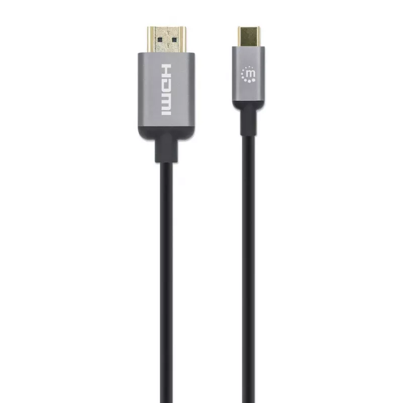 Manhattan USB-C do HDMI, 4K@60Hz, 1m, Czarny, Męski na Męski, Trzyletnia Gwarancja, Odpowiednik CDP2HD2MBNL