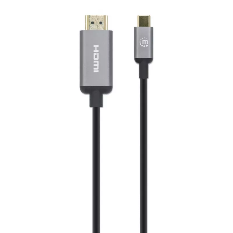 Kabel Manhattan USB-C na HDMI, 4K@60Hz, 2m, czarny, męski na męski, trzyletnia gwarancja, odpowiednik CDP2HD2MBNL