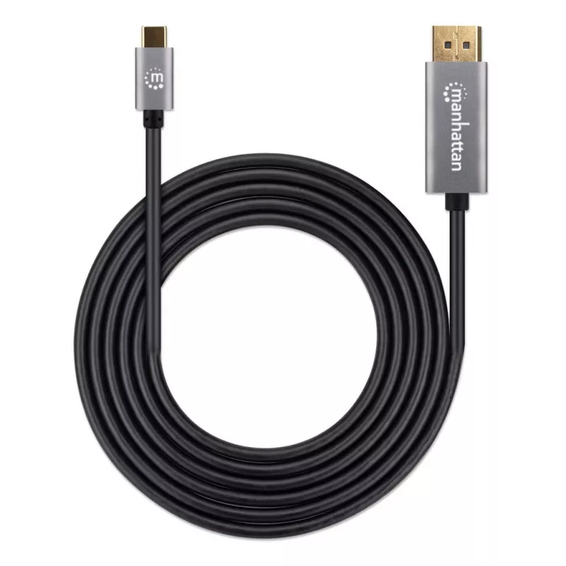 Kabel USB-C na DisplayPort Manhattan CDP2DP146B 8K 2m