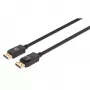 Kabel Manhattan DisplayPort 1.4, 8K@60 Hz, 3 m, kabel w oplocie, wtyk męski na wtyk męski, z zatrzaskami, w pełni ekranowany, czarny, dożywotnia gwarancja, odpowiednik DP14MM3M
