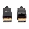 Kabel Manhattan DisplayPort 1.4, 8K@60 Hz, 3 m, kabel w oplocie, wtyk męski na wtyk męski, z zatrzaskami, w pełni ekranowany, czarny, dożywotnia gwarancja, odpowiednik DP14MM3M