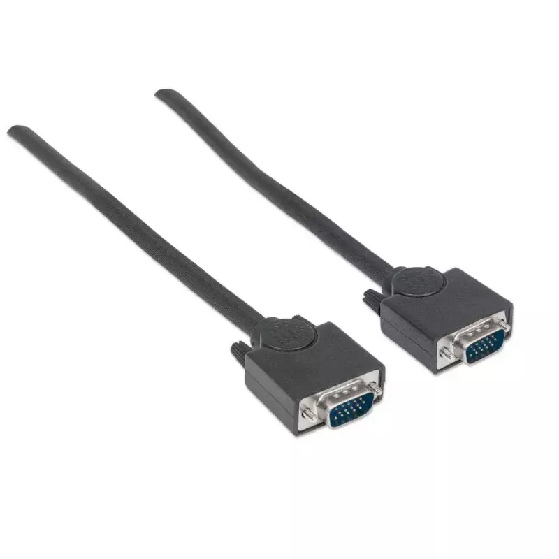 Kabel monitorowy VGA Manhattan 311731 1,8 m czarny wtyk męski na wtyk męski