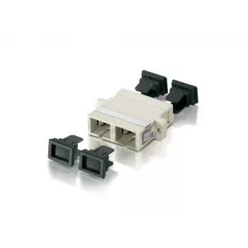 Equip SC adapter światłowodowy OM4, SC, beżowy, wielomodowy, 25,5 mm, 27,8 mm, 9,35 mm