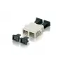 Equip SC adapter światłowodowy OM4, SC, beżowy, wielomodowy, 25,5 mm, 27,8 mm, 9,35 mm