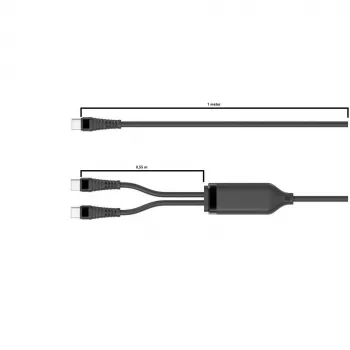 Microconnect MC-2XUSBC-100W kabel USB USB 2.0 1 m USB C Czarny