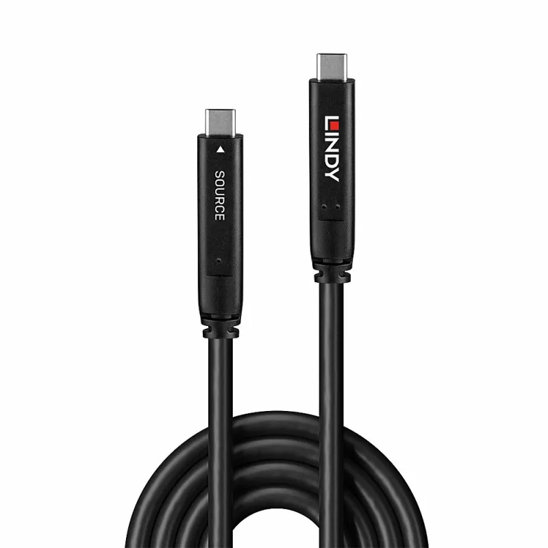 Lindy 8m hybrydowy kabel USB 3.2 Gen 1 i DP 1.4 typu C