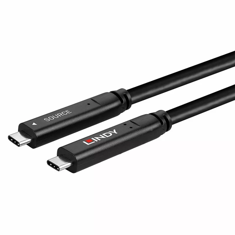 Lindy 8m hybrydowy kabel USB 3.2 Gen 1 i DP 1.4 typu C