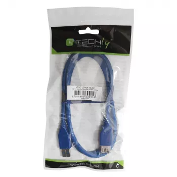 Techly Przedłużacz USB 3.0 Typ A męski / Typ A żeński 3m niebieski ICOC U3-AA-30-EX