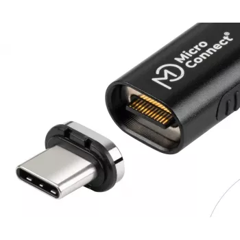 USB4 Magnetic Plug MicroConnect MC-LS-USB4MP2S — Kabel USB4, transmisja danych 40 Gb/s, Power Delivery 100 W