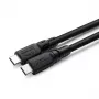 Kabel USB-C MicroConnect USB3.2CC01-LSZH, USB-C do USB-C, 100W, wydajność USB 3.2, powłoka LSZH