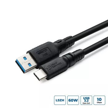 Kabel przejściówka USB-C na USB-A MicroConnect USB3.2AC1-LSZH, 1 m, USB 3.2