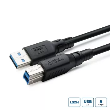 Kabel USB 3.2 A-B MicroConnect USB3.0AB3B-LSZH 1 m LSZH