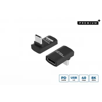 Kabel USB4 MicroConnect USB4-CCFAS90-240W — 240W Power Delivery, transfer danych 40 Gb/s, USB-C na USB-C