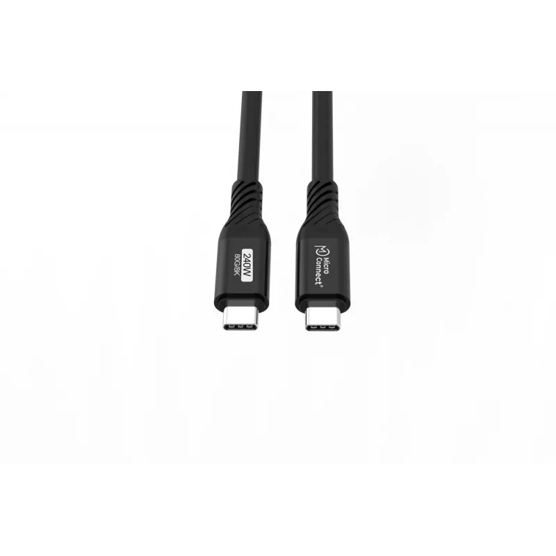Microconnect USB4CC05-240W-80GBPS kabel USB USB4 Gen 3x2 0.5 m USB C Czarny